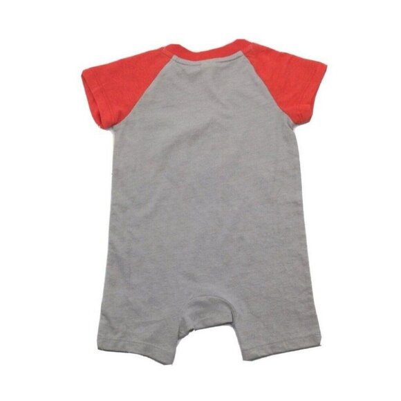 Tucker Tate NORDSTROM Baby Boys Romper Backpack 6 Mo. Red Gray S/S Shorts NEW - Picture 5 of 9